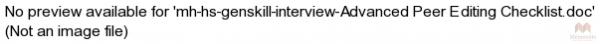 mh-hs-genskill-interview-Advanced Peer Editing Checklist.doc