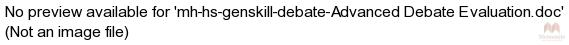 mh-hs-genskill-debate-Advanced Debate Evaluation.doc