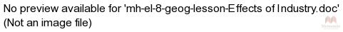 mh-el-8-geog-lesson-Effects of Industry.doc