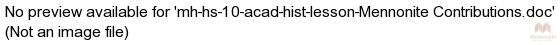 mh-hs-10-acad-hist-lesson-Mennonite Contributions.doc