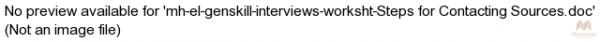 mh-el-genskill-interviews-worksht-Steps for Contacting Sources.doc