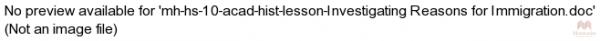 mh-hs-10-acad-hist-lesson-Investigating Reasons for Immigration.doc